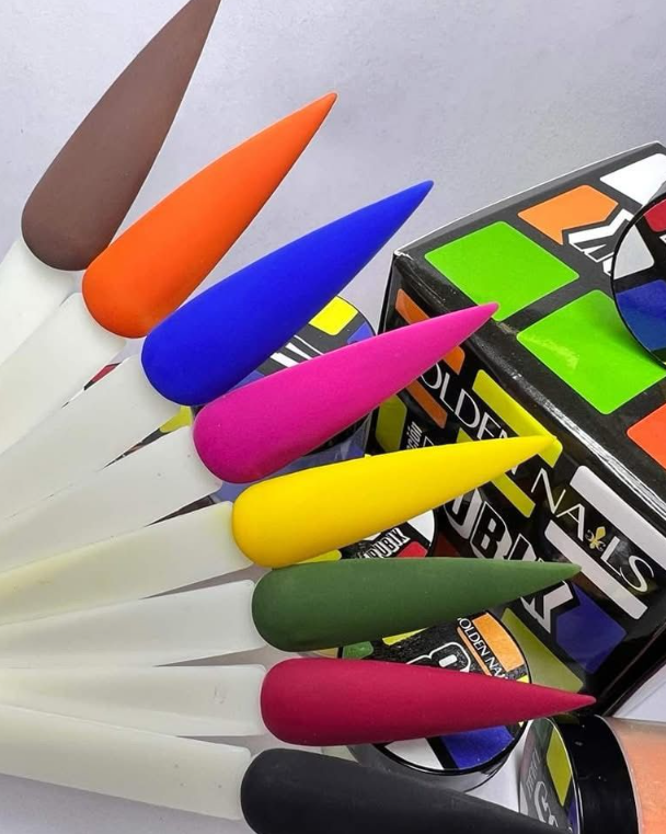 COLECCION ACRILICOS RUBIK GOLDEN NAILS
